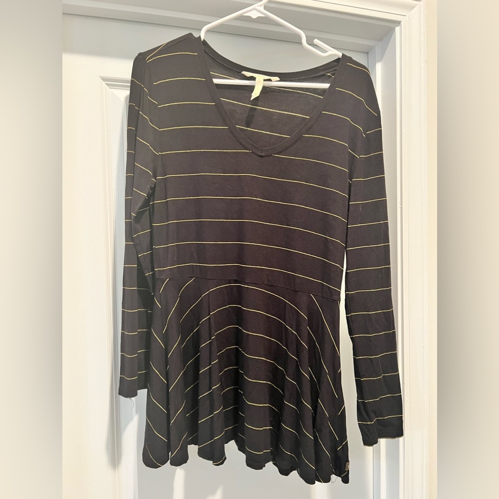 Matilda Jane Black/Gold Stripe Top